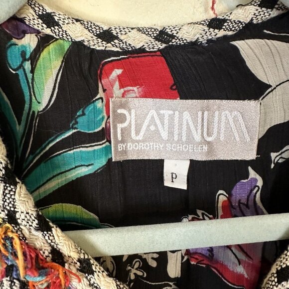 Vtg Womes Jacket Blazer Art to Wear Plaid Medium Platinum Petites Dorothy Schoel - Picture 3 of 13